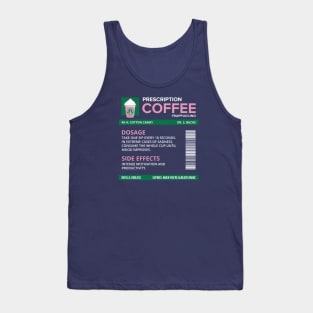 Funny Cotton Candy Frappuccino Prescription Label for medical and nursing students, nurses, doctors, and health workers who are coffee lovers Tank Top